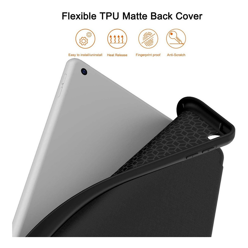 Smart Case Timovo Para iPad 10.2 9gen A2602 A2603 A2604 Con Pen Holder - Denim Black 5