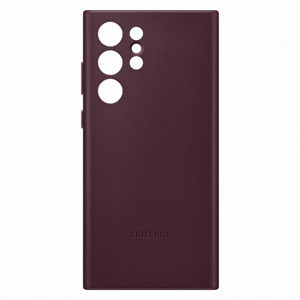 Case Samsung Leather Cover Para Galaxy S22 Ultra - Borgoña 4