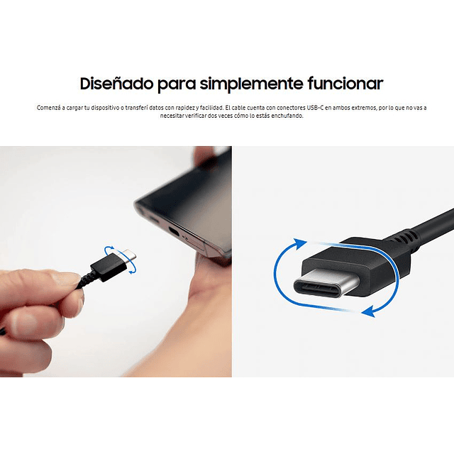 Samsung Cable Usb C 60w 3a 1.8m Para Galaxy Z Fold4 Fold 4