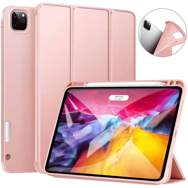 Case Ztotop Para iPad Pro 11 2018 A1980 A1934 Con Portalápiz Rosa Oro