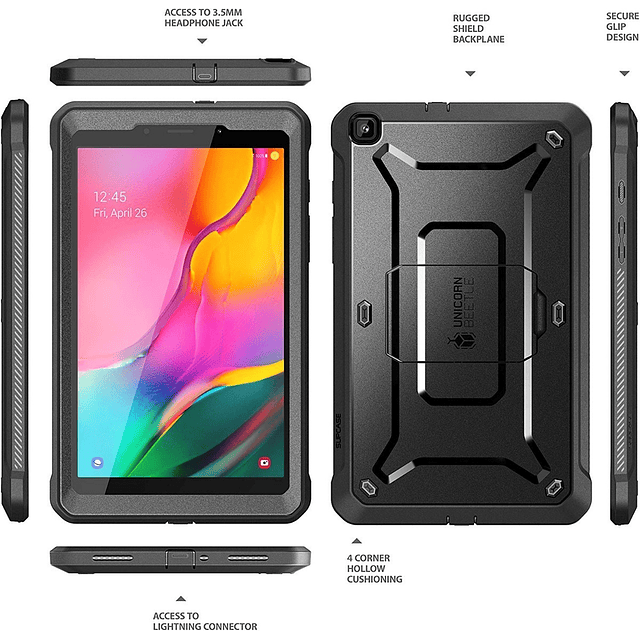 Case Supcase Para Galaxy Tab A 8.0 T290 2019 Protector 360°