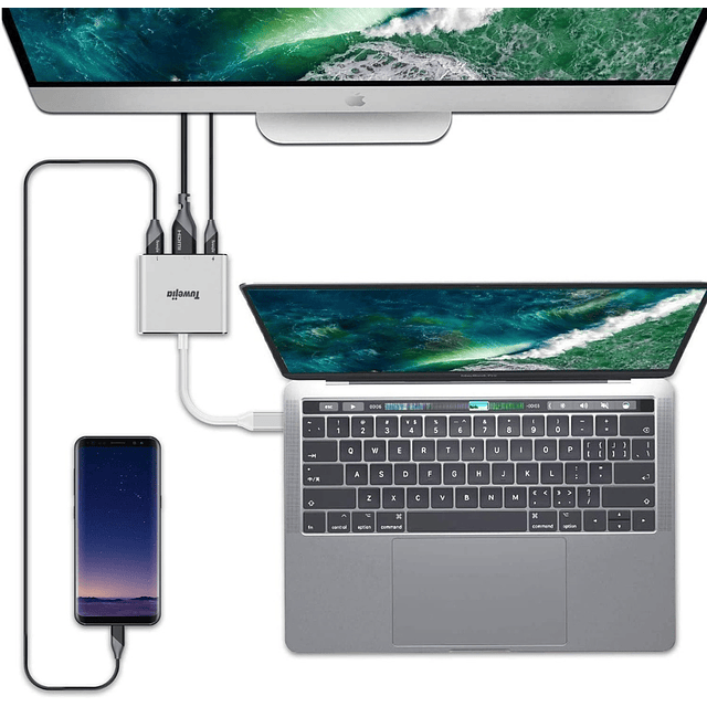 Adaptador Hub Tuwejia Usb C Thunderbolt 3 Hdmi Usb 3.0 Pd