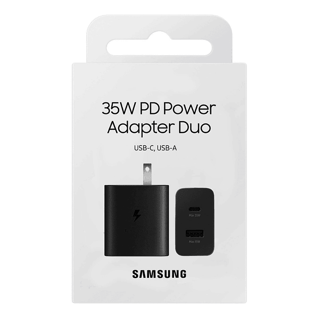 Samsung Cargador de Pared 35watts Duo Para Galaxy S22 Plus Ultra (solo cubo)