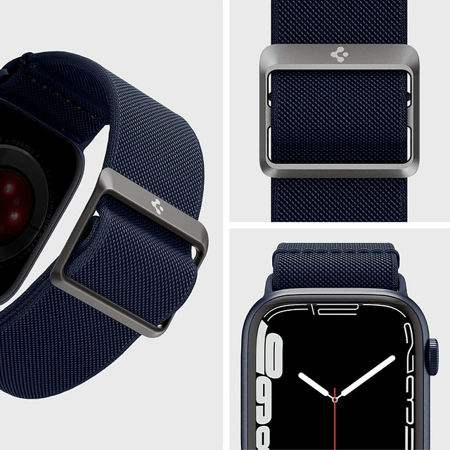 Correa Nylon Spigen Compatible Con Apple Watch 45mm Serie 7 8 9 Azul