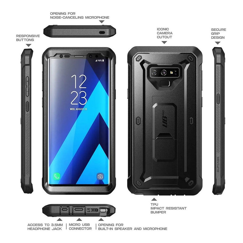 Case Supcase Para Galaxy Note 9 Protector 360° C/ Parante 4