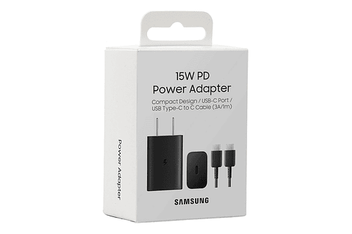 Samsung Cargador de Pared 15watts Para Galaxy S10 Plus S9 S8 Note 9 8 con Cable USB-C 2019