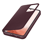 Case Samsung S-view Flip Cover Case Para Galaxy S22 Normal Borgoña 4