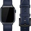 Correa Cuero Edimens Compatible Con Apple Watch 45mm Serie 7 8 9 Azul