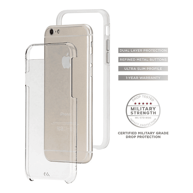 Case Mate Naked Tough Clear  Para iPhone 6 6s Normal