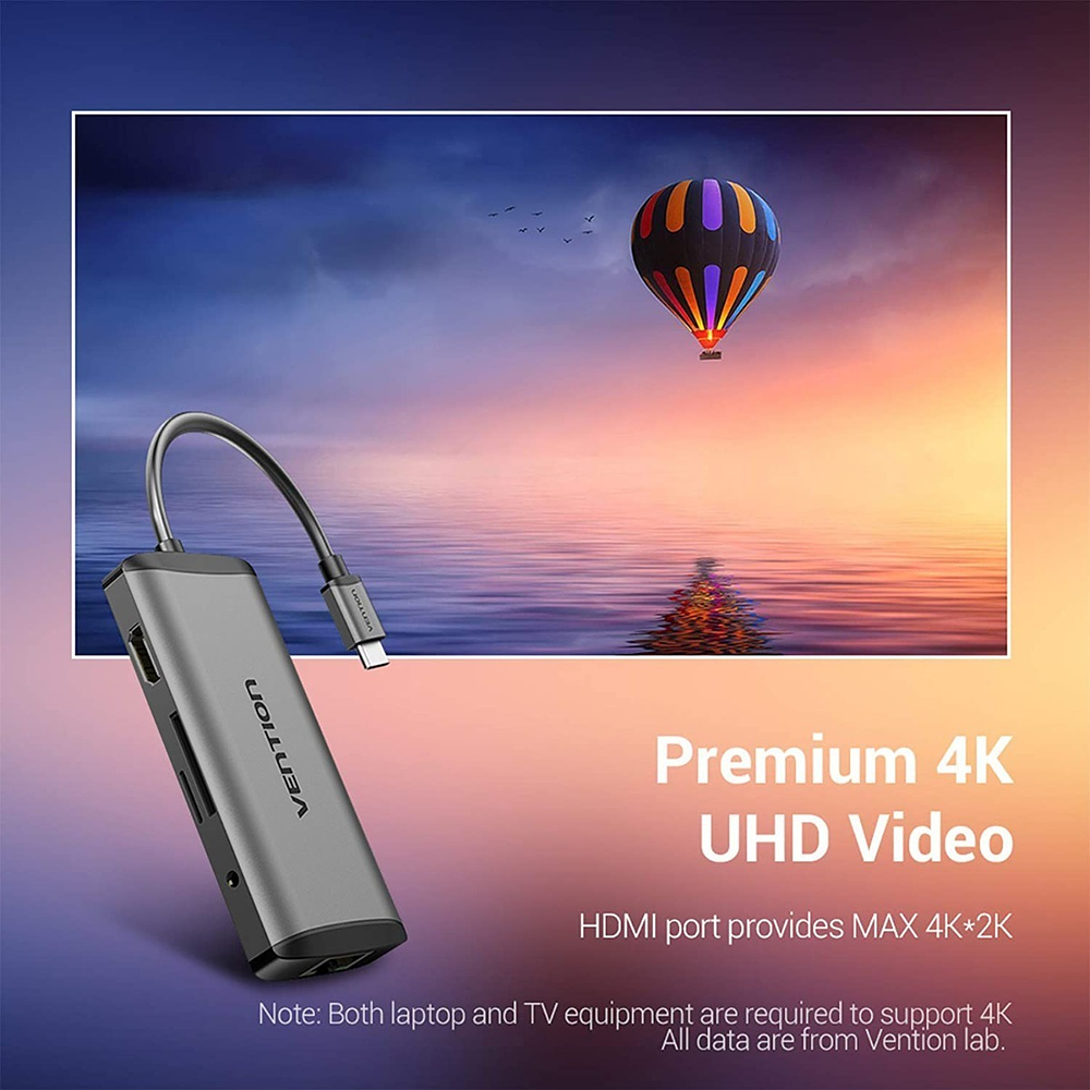 Adaptador Hub Usb C Hdmi Audio Thunderbolt Para Macbook 5