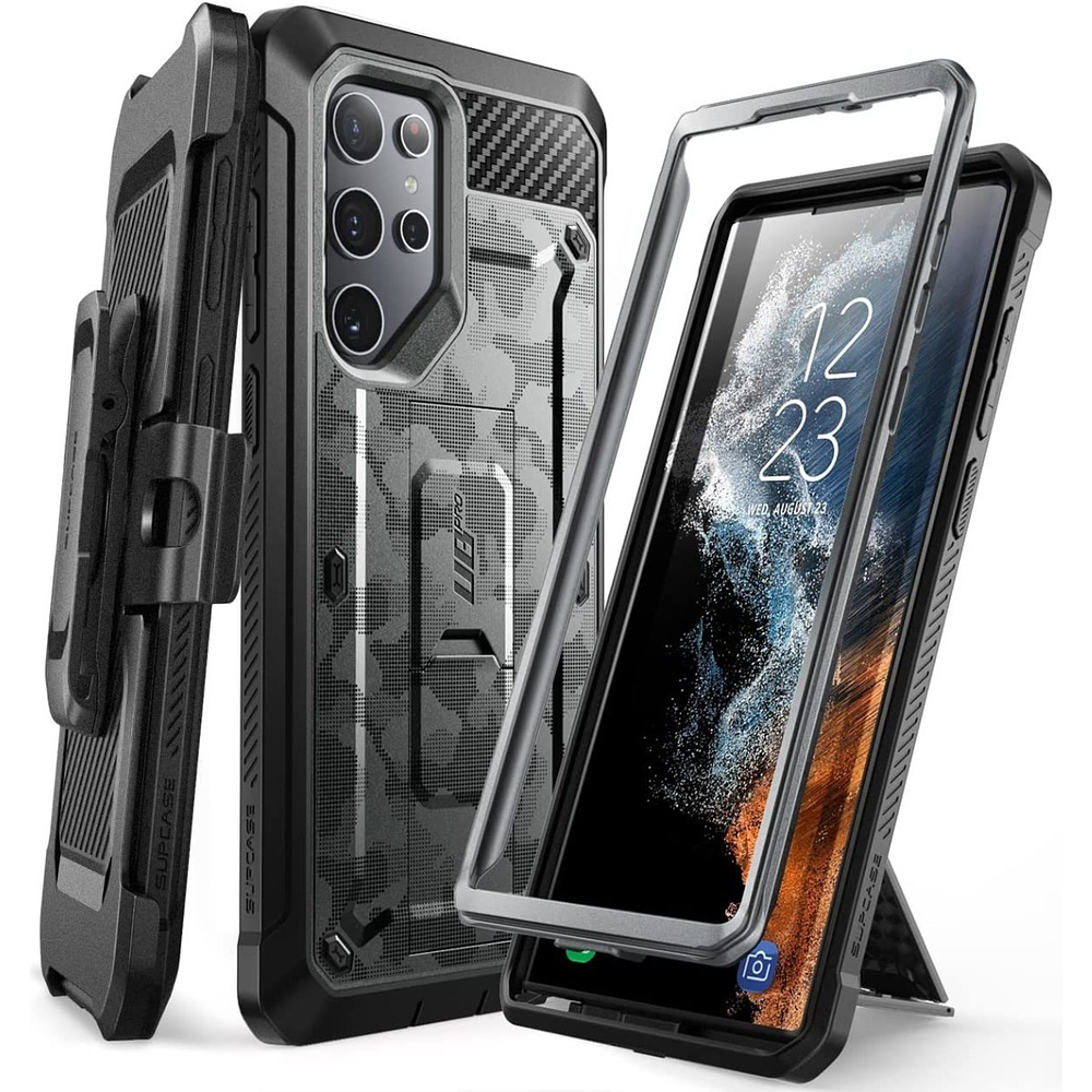 Case Supcase Para Galaxy S22 Ultra Protector 360° Camo 1