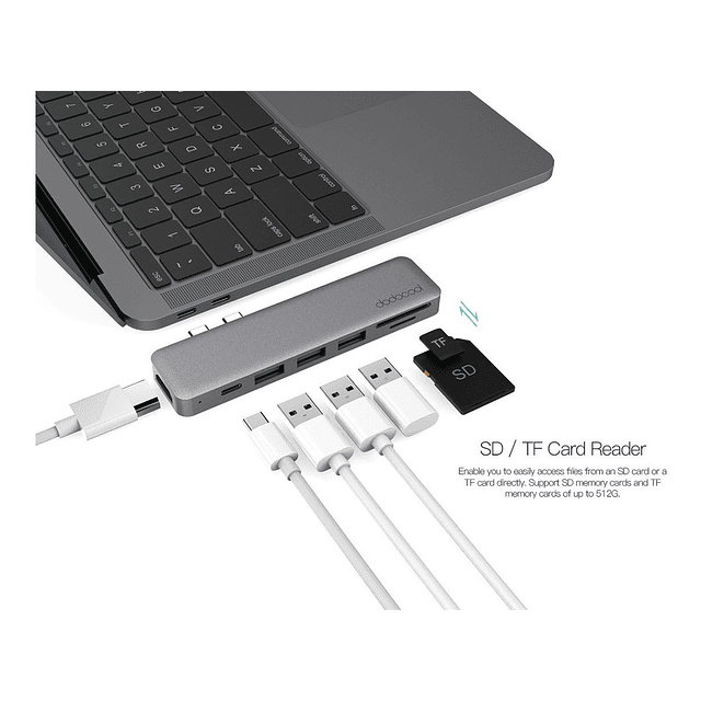 Dodocool Adaptador Usb C Hub 4k 7en2 Para Macbook Pro Air