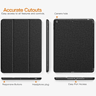 Smart Case Timovo Para iPad 7gen 10.2 A2197 A2198 Con Pen Holder - Denim Black 3