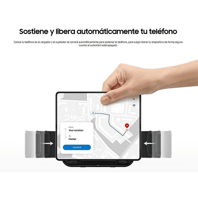 Cargador De Auto Inalámbrico Samsung  Para S21 Plus Ultra (con cable USB-C incluido)