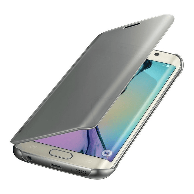 Samsung Clear View Cover  Para Galaxy S6 Edge Plata