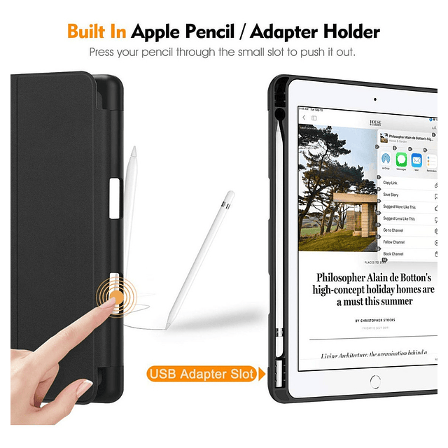 Fintie Case Para iPad 10.2 9gen A2602 A2603 A2604 Pen Holder