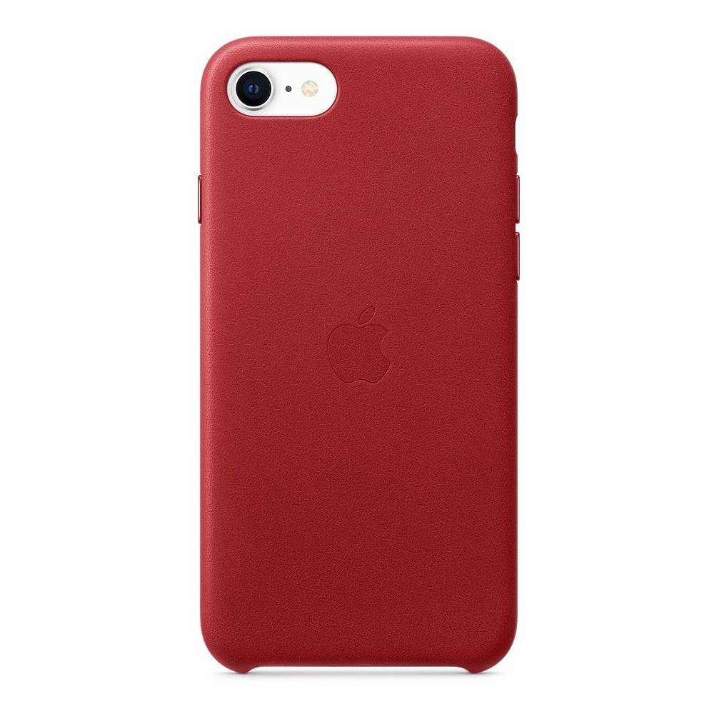 Funda Apple Leather Case Original Para iPhone SE 2022 Red 1