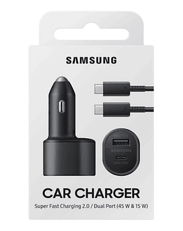 Cargador Dual Carro Samsung 45w Para Galaxy S10 Plus Lite