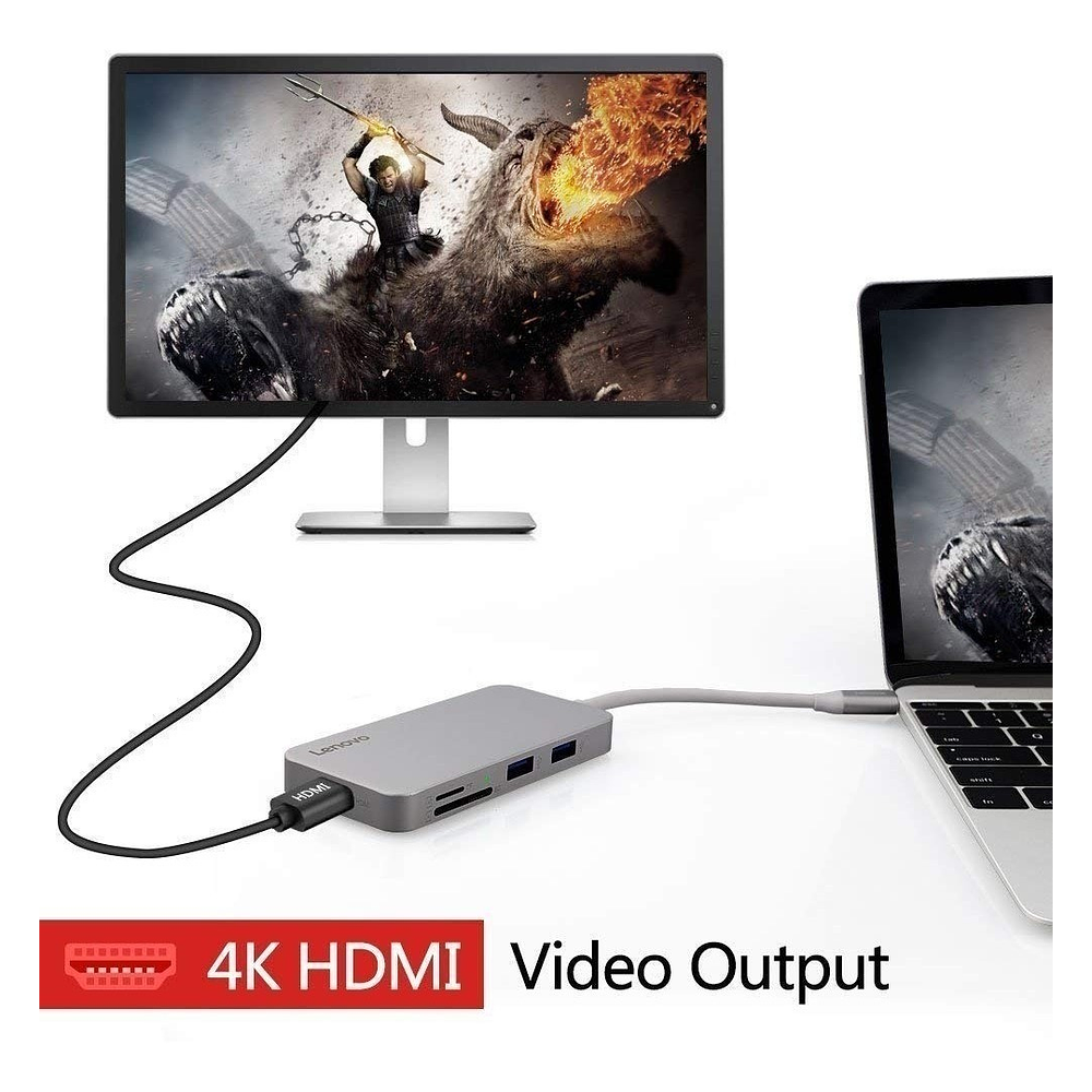 Lenovo Hub 7en1 Usb C Hdmi Para Macbook Pro 13 15 Air 2019 5