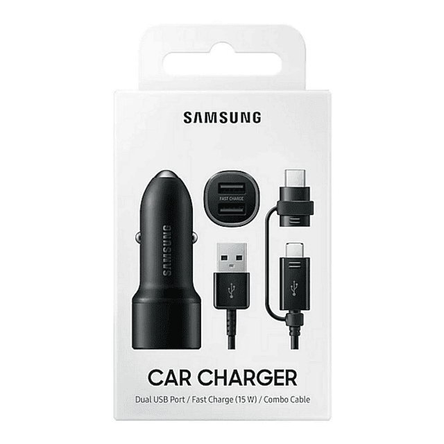 Cargador Dual Carro Samsung Para Note 10 S10 S9 S8 Note 9 8