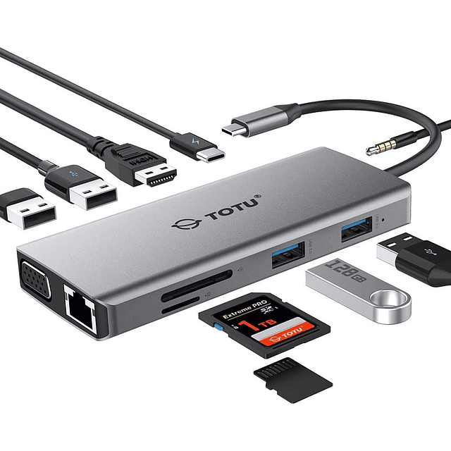 Adaptador Hub Usb C Thunderbolt 3 Hdmi Para Macbook Pro Air