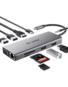 Adaptador Hub Totu Usb C Hdmi Ethernet Para Macbook Pro Air