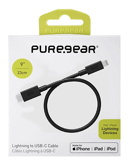 Puregear Cable Lightning Usb C Para iPhone 8 Normal 22cm