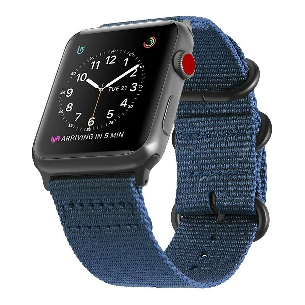 Correa Nylon Fintie Compatible Con Apple Watch Serie 4 5 6 Se 1/2 44mm Navy 1