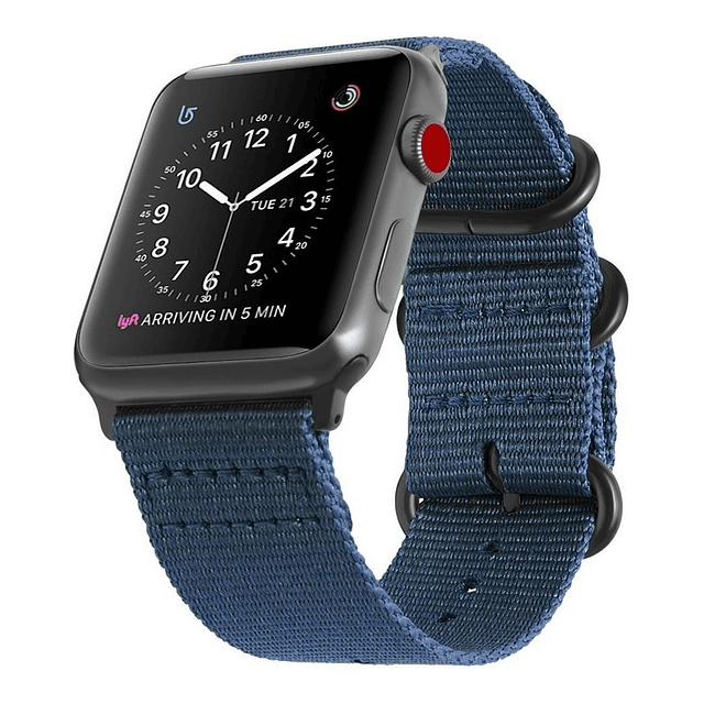 Correa Nylon Fintie Compatible Con Apple Watch Serie 4 5 6 Se 1/2 44mm Navy