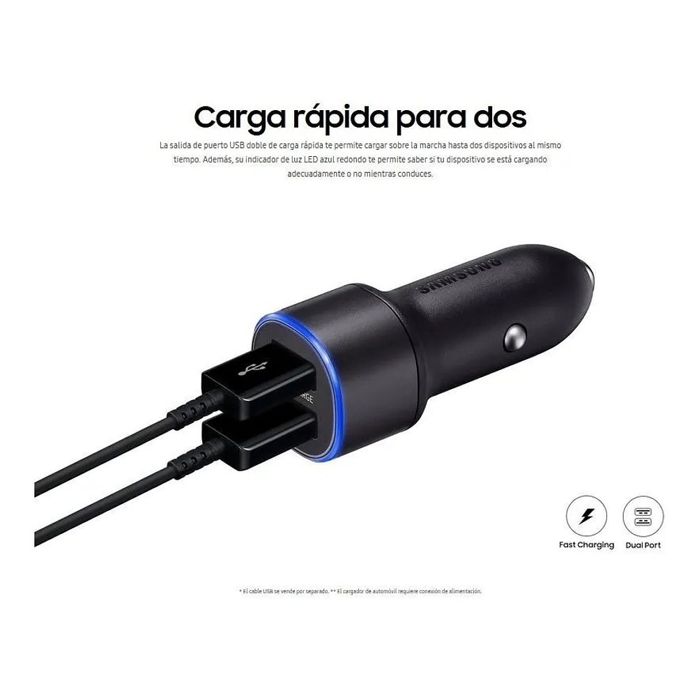 Cargador Carro Dual Samsung Para S10 Note 10 S20 Plus 2019 4