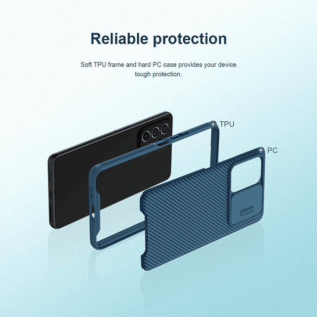 Case Nillkin Camshield Pro  Para Galaxy A53 (2022) Azul