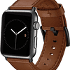 Correa Cuero Platinum Compatible Con Apple Watch 42mm Papaya