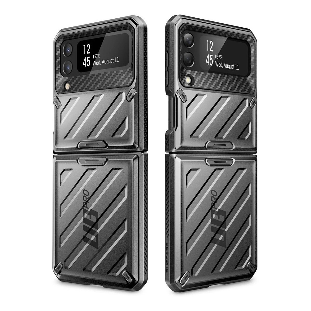 Case Supcase Para Galaxy Z Flip 4 Flip4 Protector 360° Negro 2