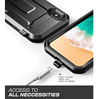 Case Supcase Para iPhone X / Xs 5.8 Protector 360° Negro 2