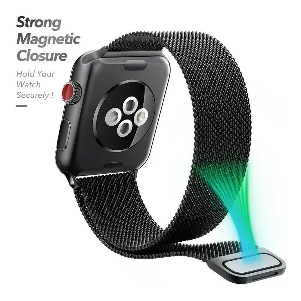 Correa Acero X-doria Compatible Con Apple Watch Serie 4 5 6 Se 1/2 44mm Negro 5