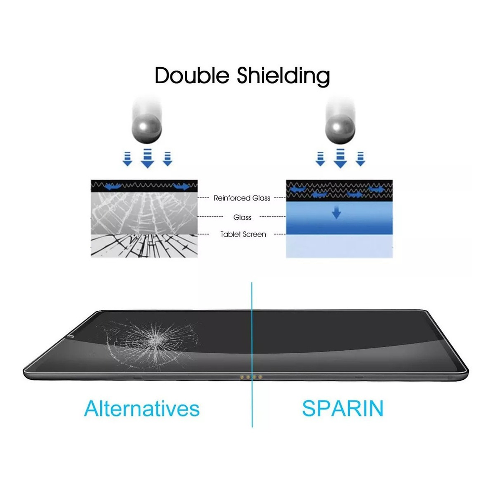 Mica De Vidrio Templado 9h Para Galaxy Tab S5e T720 T725 3