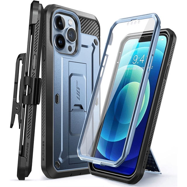 Case 360° Supcase Ub Pro Para iPhone 13 Pro Max 6.7 Azul