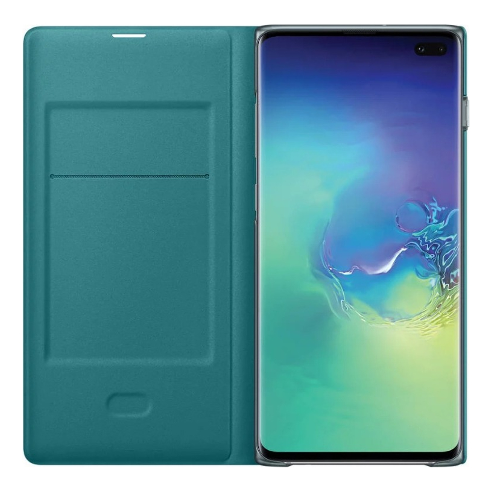 Samsung Led View Flip Cover Case Para Galaxy S10 Plus Verde 2019 3