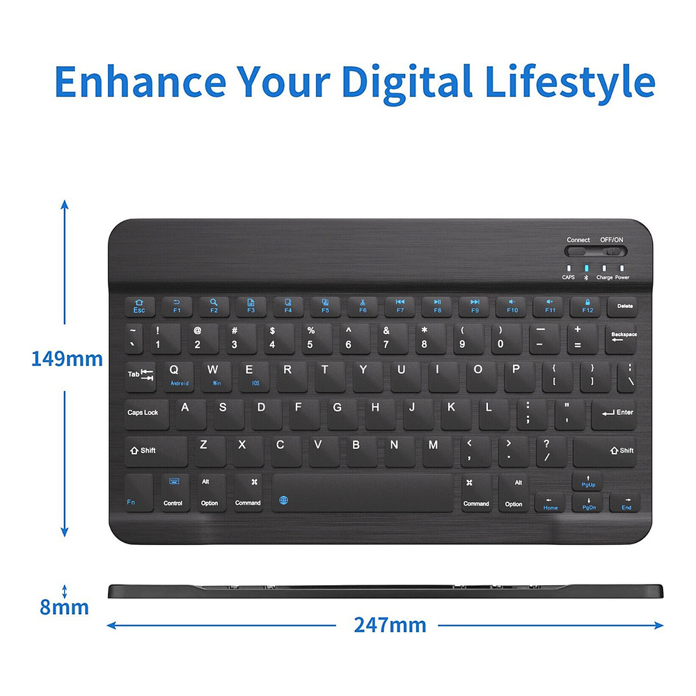 Teclado Portátil Bluetooth Para iPad 6ta Gen A1893 A1954 7