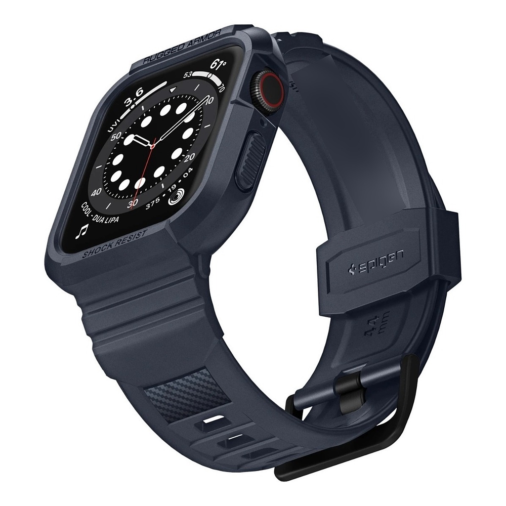 Case Y Correa Spigen Compatible Con Apple Watch Serie 4 5 6 Se 1/2 44mm Navy 3