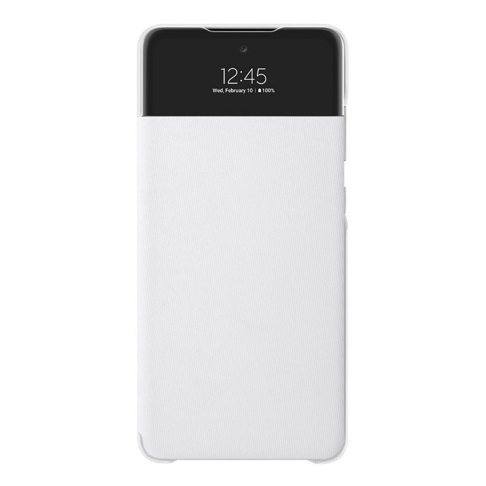 Case Samsung S-view Flip Wallet Cover Para Galaxy A72 Blanco 1