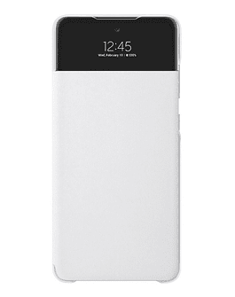 Case Samsung S-view Flip Wallet Cover Para Galaxy A72 Blanco