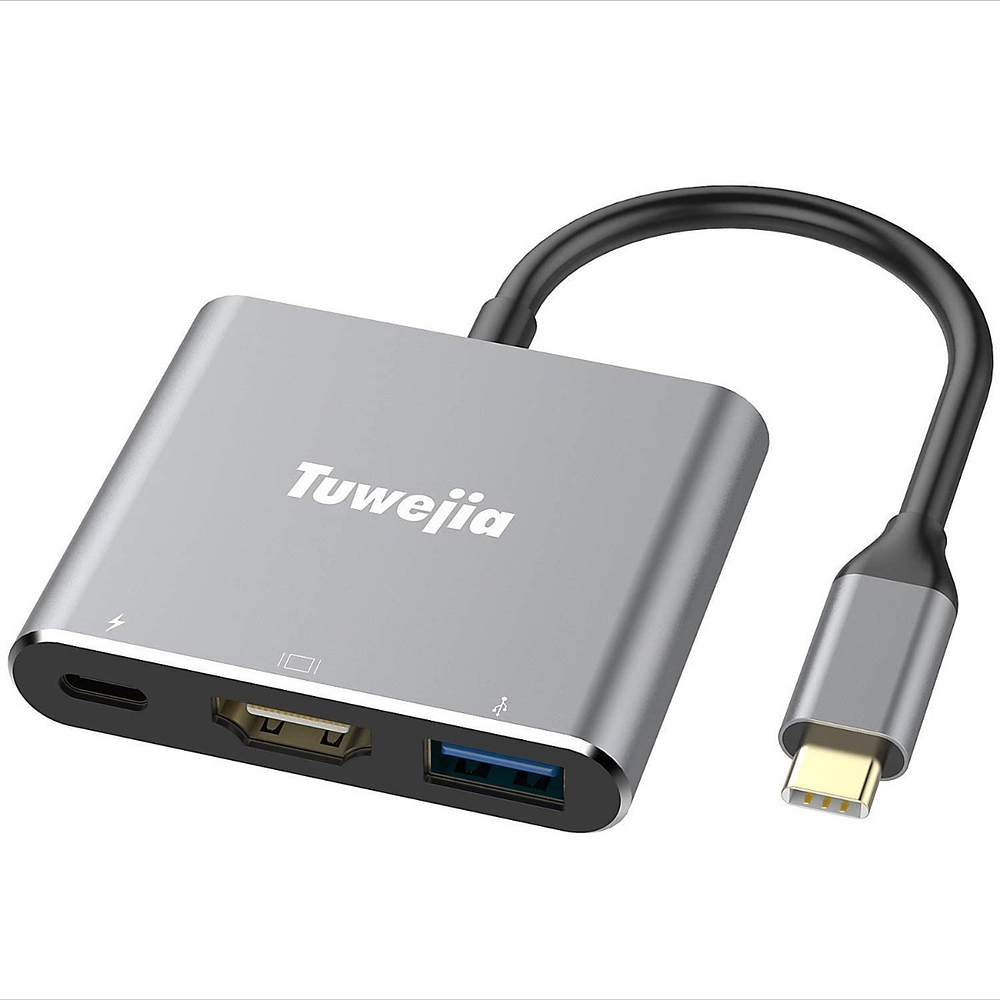 Adaptador Hub 3n1 Tuwejia Usb C Hdmi 4k Para Macbook Pro Air 1