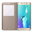 Samsung Case S-view Flip Cover Para Galaxy S6 Edge Plus Gld 4