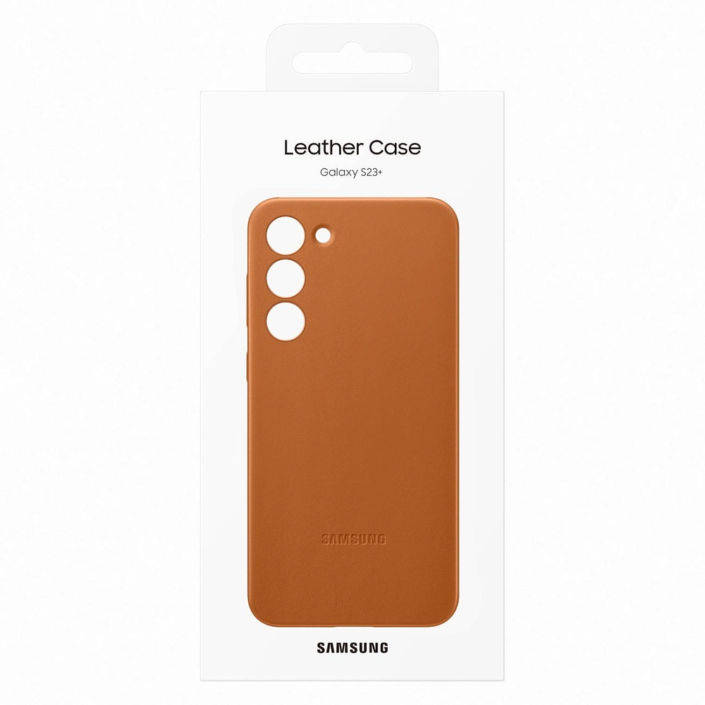 Case Samsung Leather Cover Case Para Galaxy S23 Plus  Camel 5