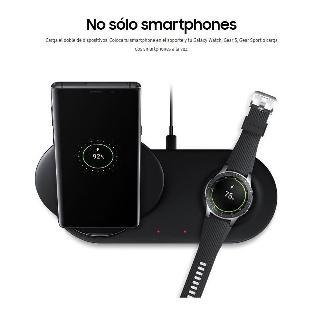 Cargador Inalambrico Samsung Wireless Charger Duo (2018) Negro 6