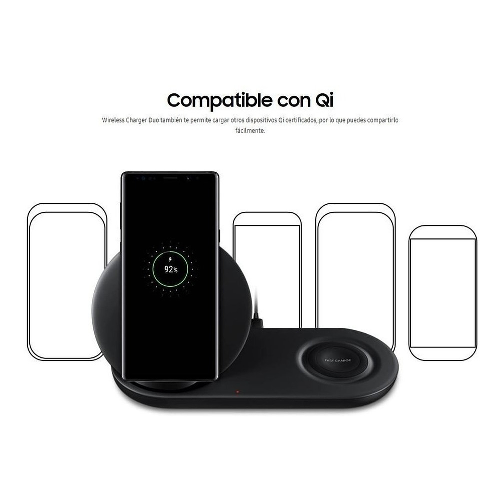 Cargador Inalambrico Samsung Wireless Charger Duo (2018) Negro 7