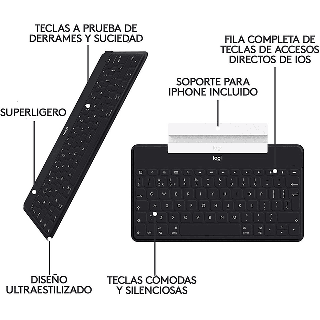 Teclado Logitech Keys To Go Para iPad Pro 12.9 A2229 A2069