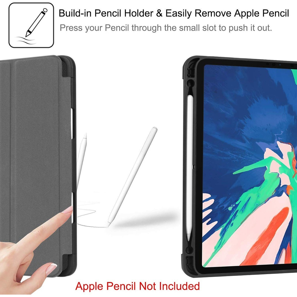 Smart Case Fintie Para iPad Pro 11 2018 A1980 A1934 Con Portalápiz Negro 4