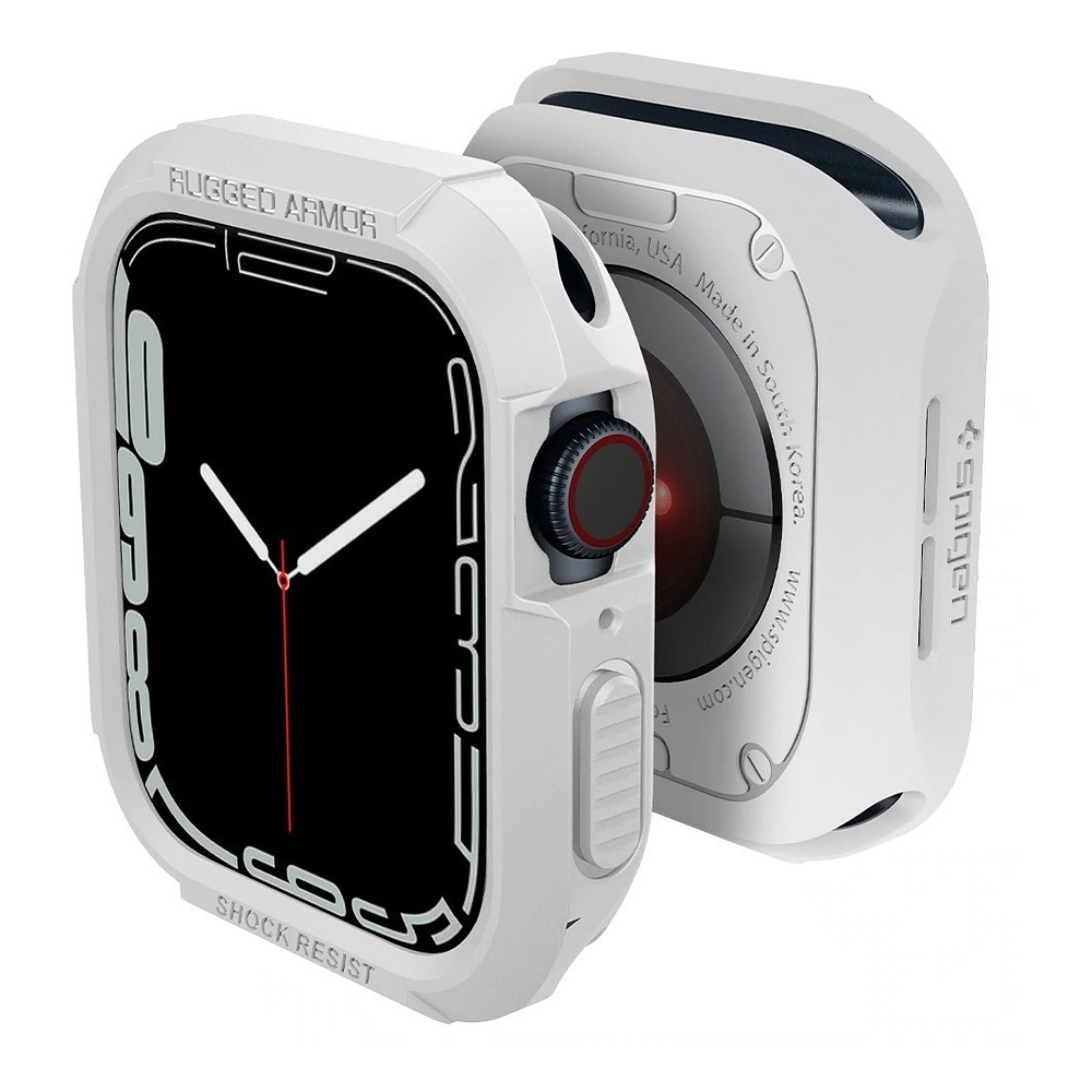 Case Spigen Rugged Armor Compatible Con Apple Watch 41mm Blanco 1